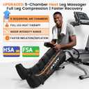 JZBRAIN Air Compression Leg Recovery Boots : Sequential Full Leg Compression Massager System for Muscle Relaxation & Relief - 11 Intensity 6 Modes 3 Heat for Athletes & Gym (Medium)
