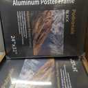 24x32 Aluminum Frame,2 Pack Plexiglass Thin Edge Picture FrameBlack Poster Frame Wall Mounted Hang, Vertically and Horizontally