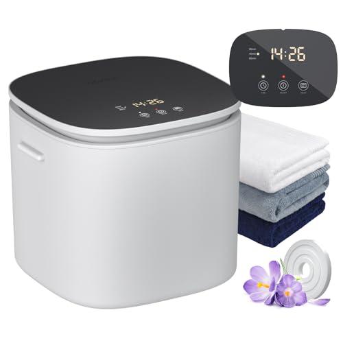 DOACE Towel Warmer Bucket, Medium Size Towel Warmers with Auto Keep Warm, Heat Time 20/40/60 Min Adjustable and Delay Time Up to 24 Hours, Hot Towel Warmer for Bathroom, Ideal Gift for Valentine's Day