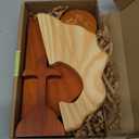 He Is Risen Easter Decor  Wooden Resurrection Scene with Empty Tomb, Cross & Figurines, Christian Religious Tabletop Decoration for Home Christian Easter Basket Stuffer