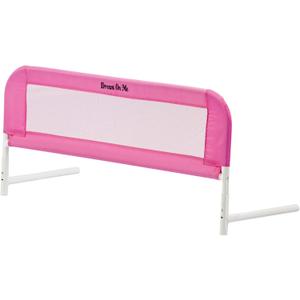 Dream On Me Lightweight Mesh Security Adjustable Bed Rail for Toddler, Breathable Mesh Fabric, Suitable for All Types Of Beds, Reinforced Anchor System Bed Guard Rail, Blush Pink