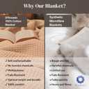 100% Cotton Beige Waffle Weave Lightweight Blanket Twin Soft, Breathable, and Cozy Bed Blanket for All Seasons