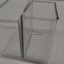 iDesign Adhesive Organizer Bin - Damage-Free Hanging for Kitchen, Bathroom, or Office - Set of 2 - Clear