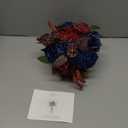 Ling's moment Burgundy Artificial Wedding Flower Bouquets for Bridesmaids Navy Blue Floral Bouquet Bridesmaids Bouquets with Ribbon Ceremony Anniversary,7-inch Diameter