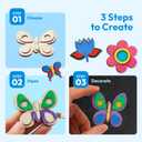 JOYIN 12 Wooden Magnet Creativity Arts & Crafts Painting Kit for Kids, Decorate Your Own Painting Gift for Easter Basket Stuffers, Birthday Parties and Family Crafts, Party Favors for Boys Girls