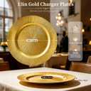 13'' Chargers for Dinner Plates, Gold Charger Plates Bulk 100pcs