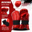 Martial Arts Karate Protective Sparring Gear Package Deal/Gift Adjustable Adult & Youth Headgear, UZJ Gloves & Kicks for MMA, Taekwondo, Boxing Training