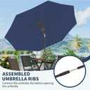 PatioKingdom 11FT Patio Umbrella,Outdoor Umbrella with Push Button Tilt and Crank,Market Table Umbrella with 8 Sturdy Fiberglass Ribs UV Protection