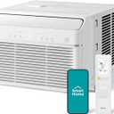 Midea 8,000 BTU Smart Inverter Air Conditioner Window Unit with Heat and Dehumidifier  Cools up to 350 Sq. Ft., Energy Star Rated, Quiet Operation, Electronic Controls, Remote Control, White