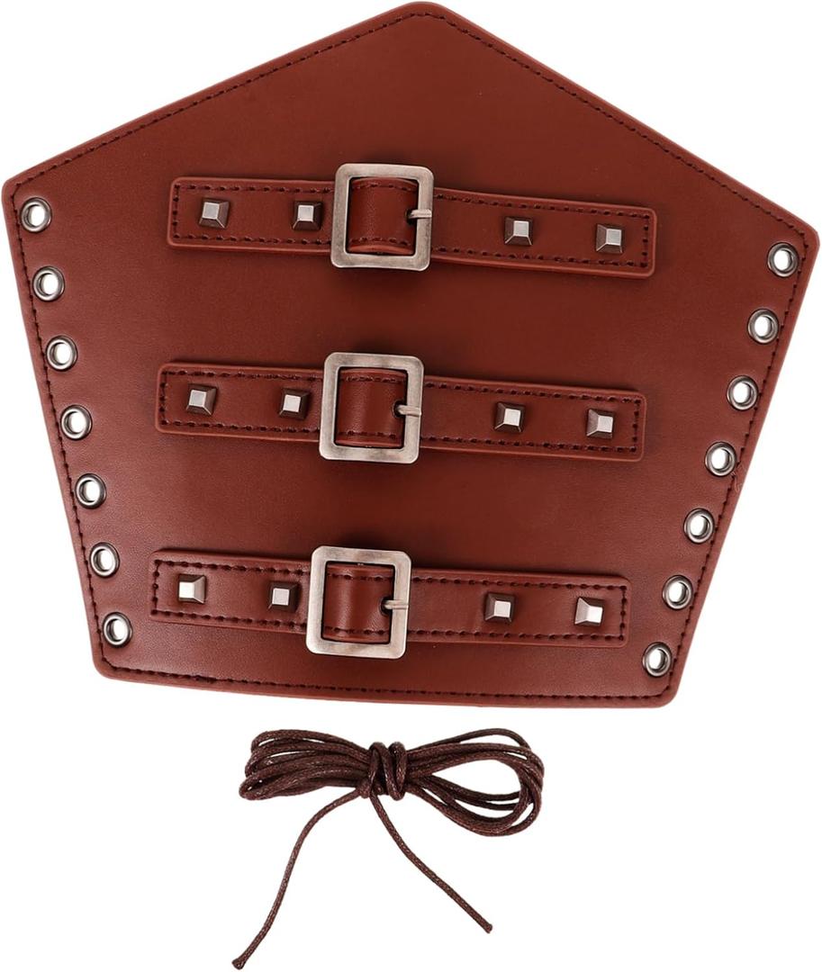 SOIMISS Elegant Medieval Wrist Band Stylish Arm Guard Vintage Design for Horseback Riding Movie Costumes Brown