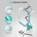 Bike Water Bottle Holder Bicycle Cage for Mountain Road MTB Gravel Adult Bikes Cycling Universal Carrier Rack 2 Pack Aluminum Alloy Ultralight Kettle Drink Accessories Greenish Cyan