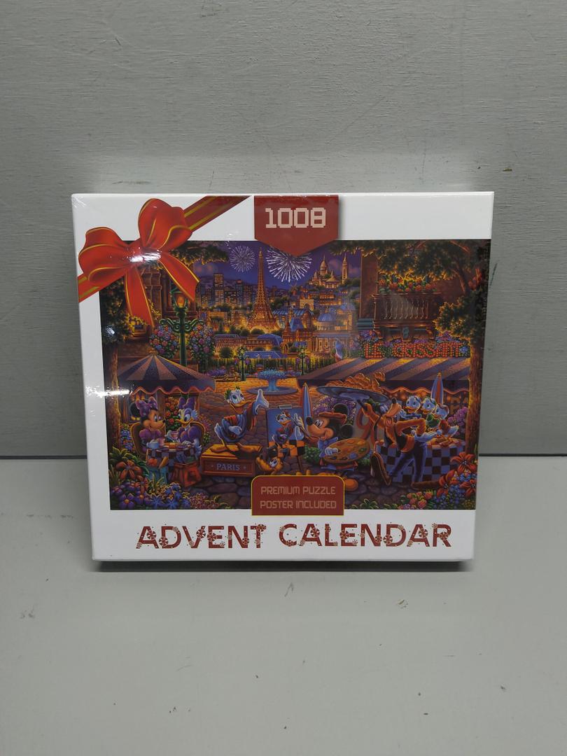 Advent Calendar 2025 Jigsaw Puzzle 1008 Pieces Puzzle 24 Days Christmas Countdown Calendars for Kids Adults