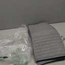 KVAEY Linen Back Car Seat Cover, Anti-Slip Long Bottom Rear Seat Cover Protector with Storage Pockets, Breathable Linen Rear Bench Seat Protector Cushion Pad for Most Vehicles (Gray, Back)