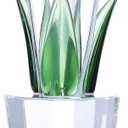 LB Tulips Glass Flowers Collectible Figurine Crystal Decor, Purple Flower Bouquet Glass Tulips Flowers with Stems,Tulip Flowers Home Decor Gift for Women Mother's Day Valentines Wedding Anniversary