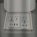 2000W Voltage Converter US to Europe for Hair Dryers, 7-in-1 220V to 110V Converter for European Travel with 3 AC/2 USBA/2 USBC Ports (PD20W), Universal Travel Adapter with Type C G Plug (White)