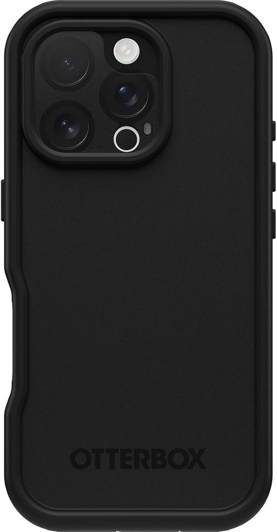 OtterBox iPhone 16 Pro FR Series Waterproof Case with MagSafe (Designed by LifeProof) - Black, Waterproof, 60% Recycled Plastic, Sleek and Stylish