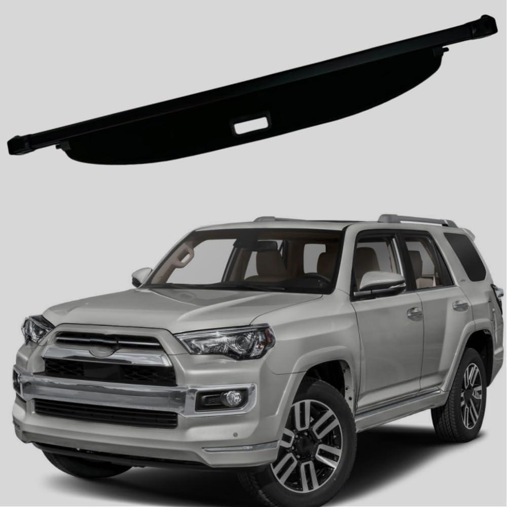 Longyeauto Canvas Rear Trunk Shade Retractable Shield Cargo Cover Fits for Toyota 4runner 2010-2024