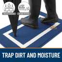 OLANLY Indoor Door Mat, 71x47, Non-Slip Absorbent Resist Dirt Entrance Mat, Washable Low-Profile Inside Entry Doormats for Entryway, Navy