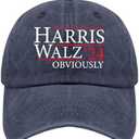 Harris Waltz 2024 Obviously Sun Hat Gardening Hat Navy Blue Mens Golf Hat Gifts for Mom Golf Hats