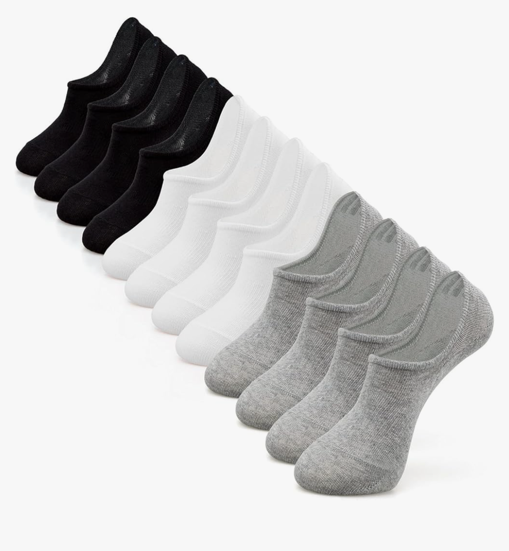 IDEGG No Show Socks Womens and Men Low Cut Ankle Short Anti-slid Athletic Running Novelty Casual Invisible Liner Socks 3 pairs