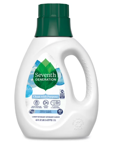 Natural Liquid Laundry Detergent, Fragrance Free, 45 oz Bottle |