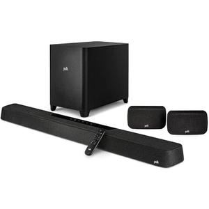 Polk Audio MagniFi Max AX SR 7.1.2 Channel Sound Bar with Wireless 10" Subwoofer & SR2 Surround Speakers for Smart TV, Dolby Atmos and DTS:X, Polk's Patented VoiceAdjust & SDA Technologies, Black