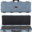 VEVOR Rifle Case, Rifle Hard Case with 4 Layers Fully-protective Foams, Lockable Hard Gun Case with Wheels, IP67 Waterproof & Crushproof, for Rifles or Shotguns
