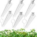 Elaruslux 3FT Plant Grow Light,5000K Full Spectrum White,192W(6 x 32W), LED Grow Light Strips with Timer, Aluminum Reflector, Linkable,Plant Growing Lamp Fixture for Greenhouse Indoor 6pcs
