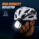 Enhon Upgraded 360 Adjustable Bike Helmet Mirror with Rear Reflector Lightweight Flat Rearview Mirror Fits Vented Helmets for MTB, Road & Long Distance Cycling Safety - Helmet NOT Included