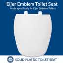 BEMIS 1240200 Eljer Emblem Plastic Toilet Seat, Made Specifically for Eljer Emblem Toilets, Made in USA, Round, White