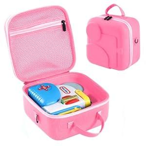 Carrying Case Compatible with Little Tikes Story Dream Machine, Portable Storage Case for Books, Character and Other Accessories - Suitable for Travel and Home Storage (Pink)