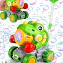 Dinosaur Bubble Lawn Mower for Toddlers, Rechargeable Automatic Bubble Blower with Lights, Handheld and Push 2 in1 Bubble Blower for Kid, Perfect for Party Favors and Activities for Girls and Boys