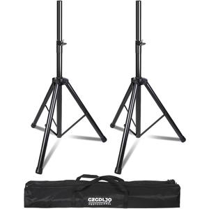 2 Pack Universal Speaker Stands Pair, Height Adjustable Tripod from 35 to 60 Inch 35 MM Compatible Insert with Carrying Bag for Stage
