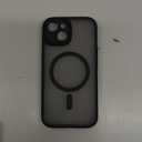 TOCOL for iPhone 15 Case, Compatible with Magsafe, Full Camera Protection, Built-in Magnetic Ring, Drop Protection, Translucent Matte Phone Case for iPhone 15 6.1 inch (Black)