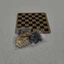 Regal Games - Reversible Wooden Board for Chess, Checkers & Tic-Tac-Toe - 24 Interlocking Wooden Checkers and 32 Standard Chess Pieces - for Age 8 to Adult for Family Fun (10,5 Inch - Reversible)