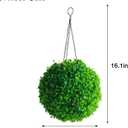 7.9'' Artificial Boxwood Topiary Ball Artificial Topiary Ball for Outdoors with Solar Powered Led Light for Garden, Wedding, Balcony, Patio, Office, Home Decor