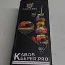 CLICK IT BBQ - Kabob Keeper Pro - Bamboo Skewers - Kebab Skewers with Innovative Stopper Disks to Lock Food in Place - 100 Count