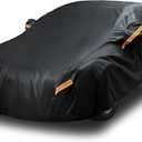 EzyShade 10-Layer Car Cover Waterproof All Weather [See Vehicle Size Chart for Accurate Fit] Outdoor Full Exterior Covers for Automobiles Sedan Hatch. Rain Sun Snow. Black, Size A0 (See SizeChart)
