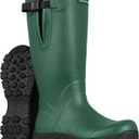 Men's Insulated Rubber Work Boots, 6mm Neoprene Waterproof Muck Mud Boots for Cold Winter & Snow - Reinforced Dual-Sole Heavy Duty Outdoor Farm, Hunting & Slush Chore Shoe (13, Emerald Green)