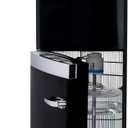 Igloo Retro Bottom-Loading Water Dispenser- Black Water Cooler Dispenser with Hot, Cold & Temperature Settings- Electric Water Dispenser Fits 3 & 5 Gallon Jugs with Child Safety Lock for Home & Office