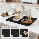 2 x Dish Drying Mats for Kitchen Counter, Waterproof Coffee Mat for Countertop, Under Sink Mats, Coffee Bar Mat Accessories (12" x 19")