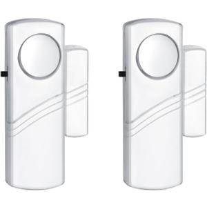 Security Door Window Alarm, 90DB Wireless Sensor Door Window Burglar Alarm, Door Alarms for Kids Safety, Easy Installation Doorbell Alarms for Office House Window Pool (2 Pack)