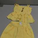 Toddler Baby Girl Clothes Summer Outfits Cute Bow Button Ruffle Camisole Pants Set 18-24 Months