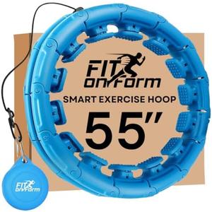 Infinity Weighted Hula Fit Hoop for Adult Weight Loss, 2 in 1 Smart Fitness Exercise Hoop for Women Abs Workout, Fit on Form 24/28/32 Detachable Knots