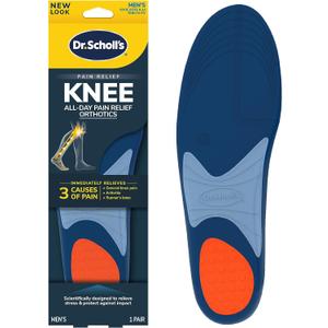 Dr. Scholl's Knee All-Day Pain Relief Orthotics - Insoles for Immediate and All-Day Knee Pain Relief Including Pain from Osteoarthritis and Runners Knee, Size 8-14, 1 Pair, Trim to Fit Inserts