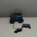 BEZGAR 1:16 Monster Truck Remote Control Car - Amphibious RC Off-Road Pickup Boat with Shooting Splash - 2.4GHz 4WD Waterproof All-terrian Pool Toy Vehicles Summer Gifts for Kids Boys Girls Age 6-12 (Blue)
