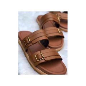 The Drop Women Sandal Brown size 8