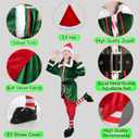 6 Piece Unisex Elf Costume,Men's Women's Elf Clothing,Christmas Santa's Helper Elf Outfit (Size: S,M,L,XL,XXL) (XL)
