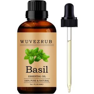 Basil Essential Oils, 30ML Pure and Natural Essential Oil for Aromatherapy Diffuser /1 Fl Oz- Basil