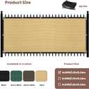 4x50ft Fence Privacy Screen 170GSM Privacy Screen with Rustproof Grommets and Reinforced Edges Outdoor Fence Panel & UV -Resistant Garden Fence Perfect for Outdoor CourtyYard, Garden Decoration,Sand
